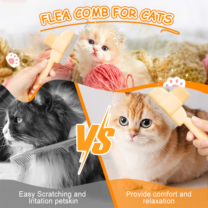 🔥Last Day Buy 1 Get 1 Free $9.99 Each🔥Self-Cleaning Pet Flea Comb & Grooming Brush