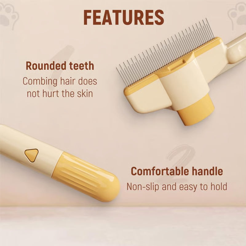 🔥Last Day Buy 1 Get 1 Free $9.99 Each🔥Self-Cleaning Pet Flea Comb & Grooming Brush