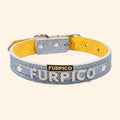 Denim-Style PU Leather Dog Collar
