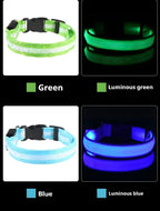 🌟LED Safety Glowing Flashing Dog Collar Night Illuminated Glow In The Dark🐕