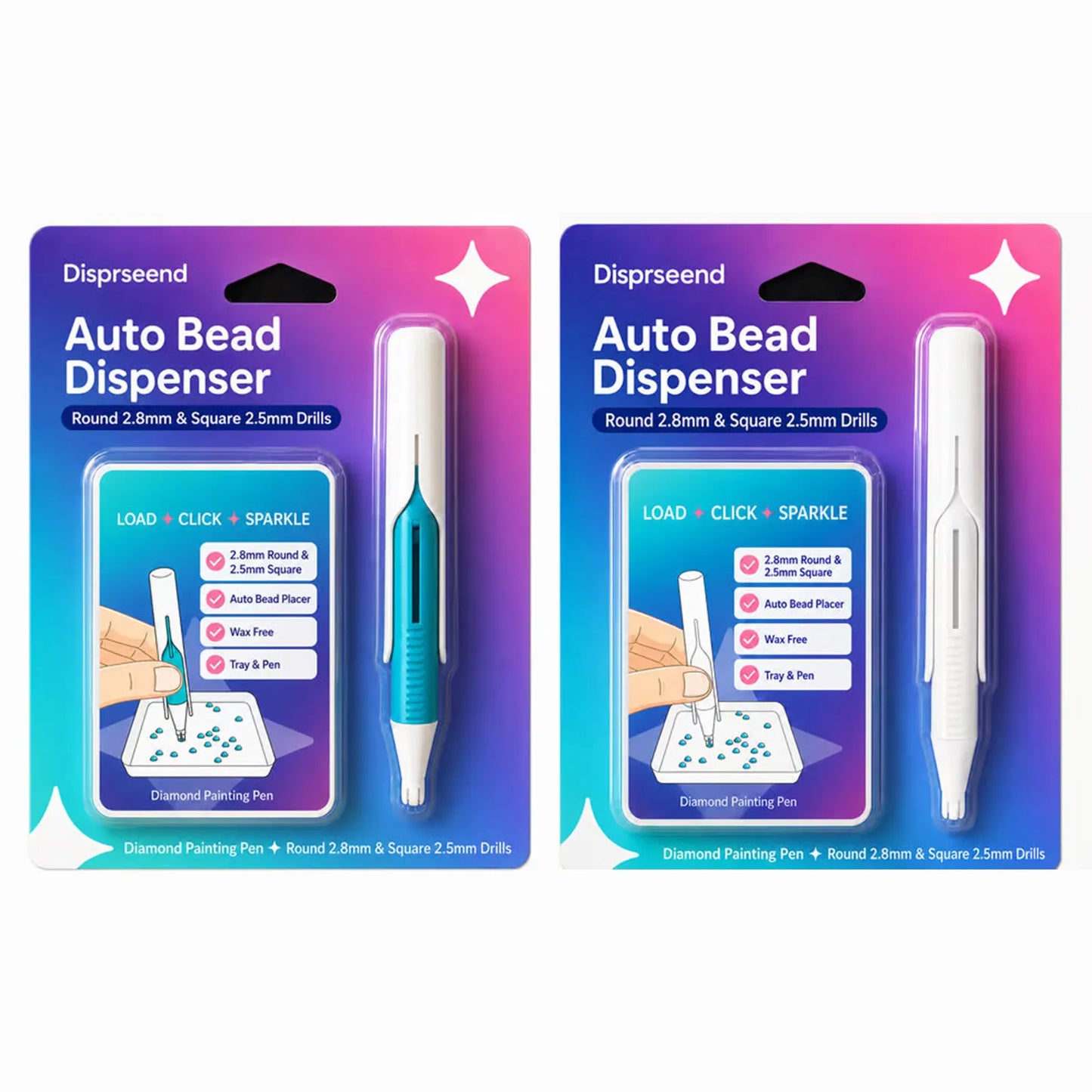 Automatic Diamond Painting Bead Dispenser Pen & Tray Set