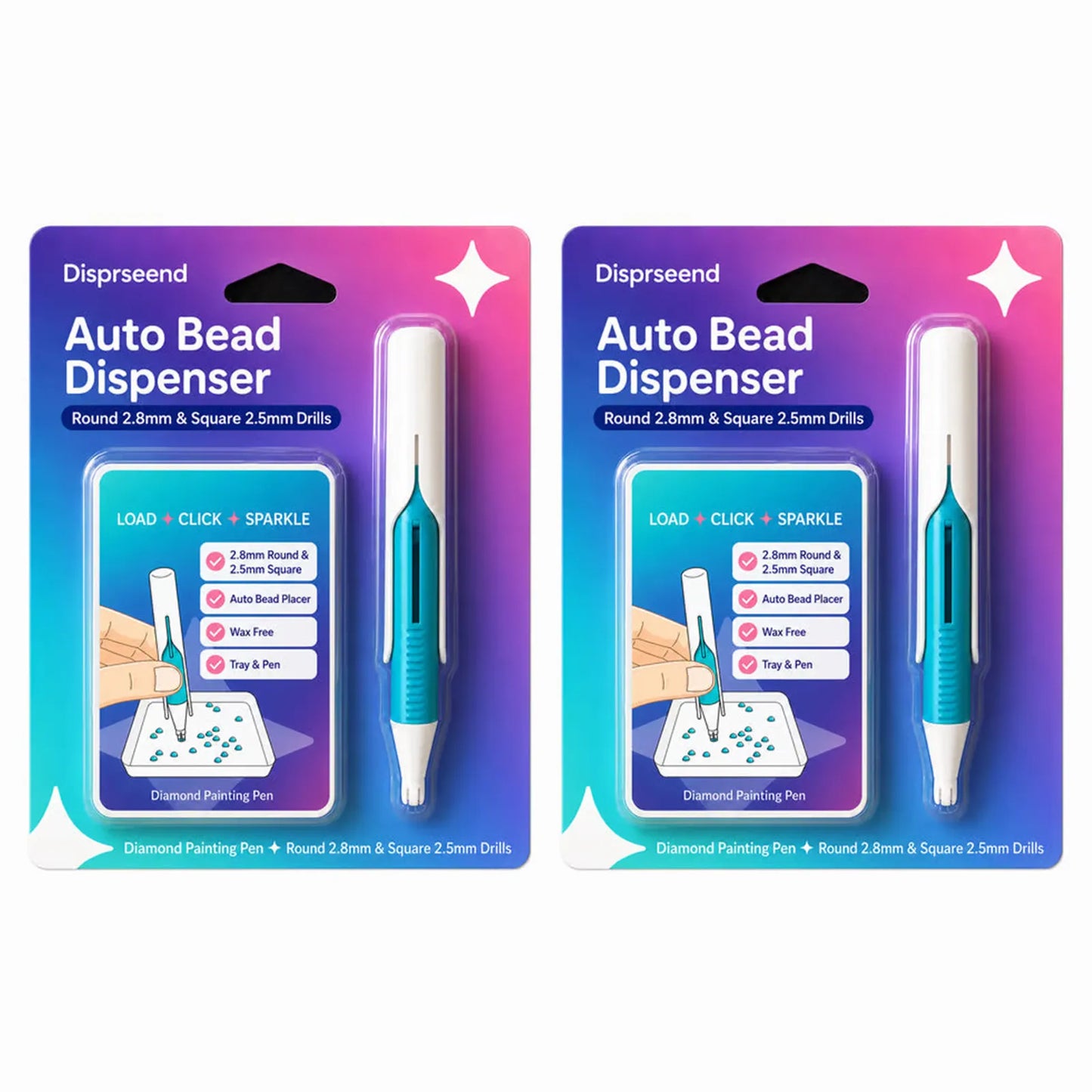 Automatic Diamond Painting Bead Dispenser Pen & Tray Set