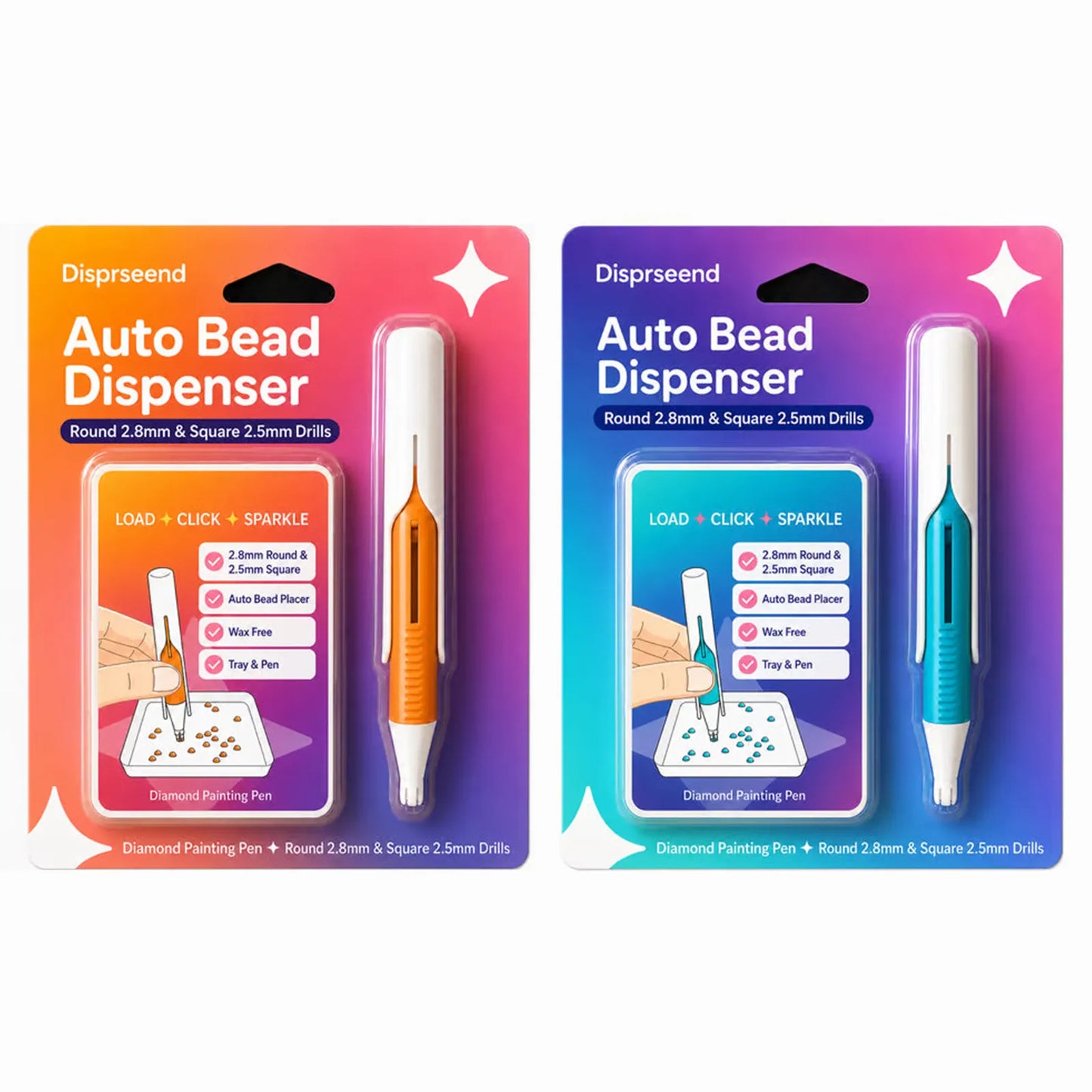 Automatic Diamond Painting Bead Dispenser Pen & Tray Set