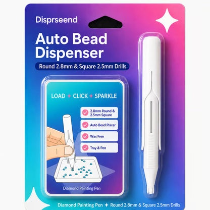 Automatic Diamond Painting Bead Dispenser Pen & Tray Set