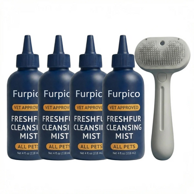 1 Grooming Brush +4 Bottles Care Solution