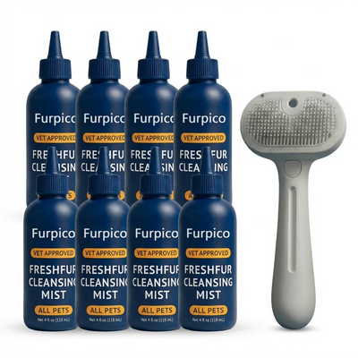 1 Grooming Brush +8 Bottles Care Solution