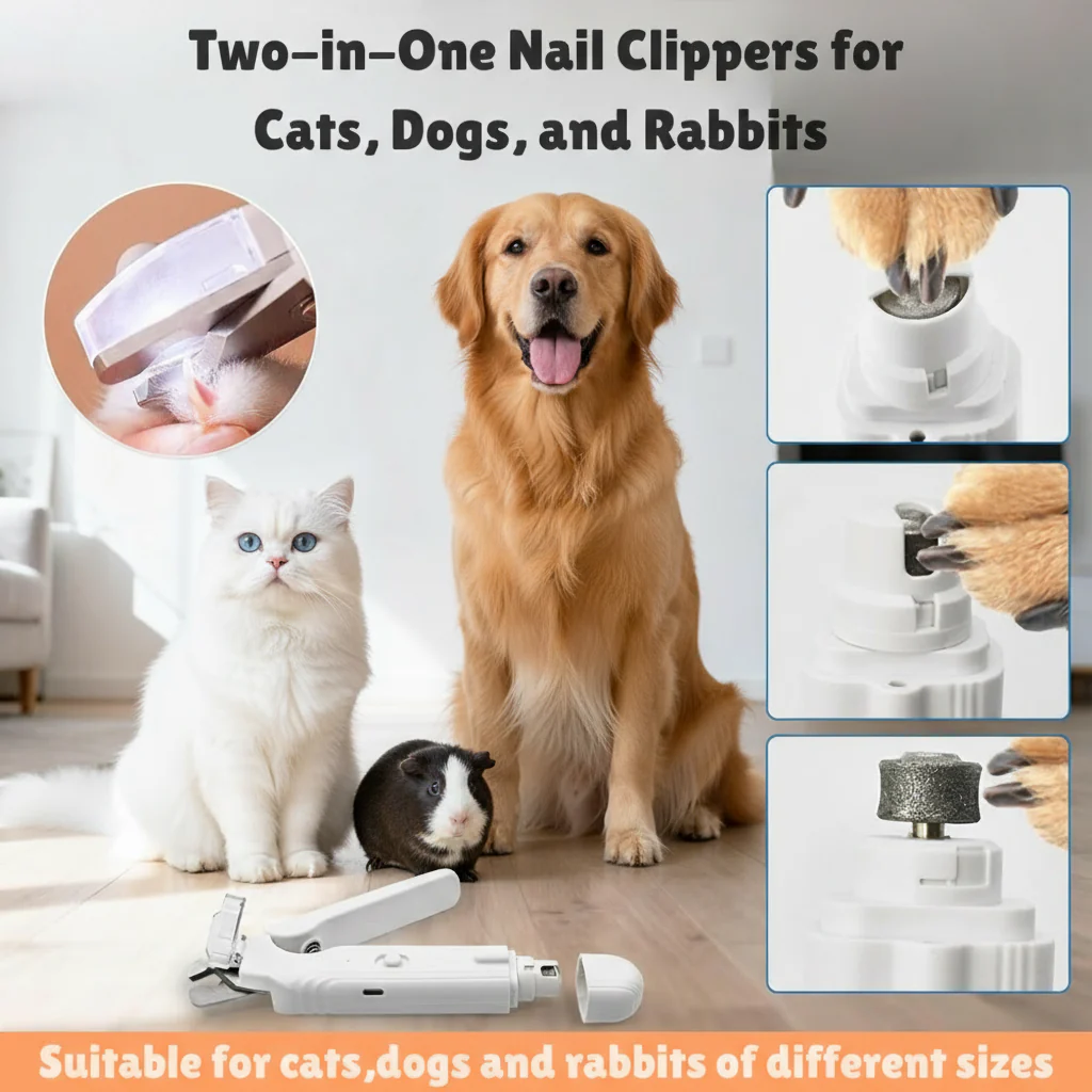 🔥Last Day Buy 2 Get 1 Free $14.99 Each🔥LED Pet Nail Clipper and Grinder (2-in-1)