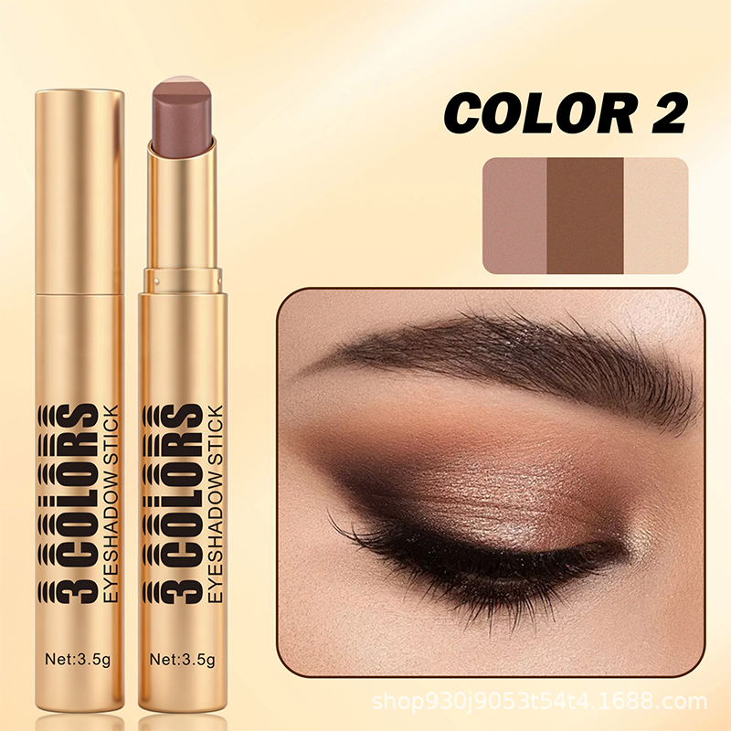 ⏳Time-Limited Special⏰3-in-1 Gradient Eyeshadow Stick – One-Swipe, Waterproof, Curved Nib ✨