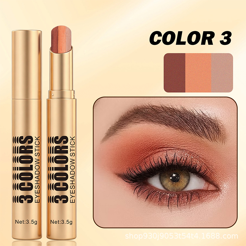 ⏳Time-Limited Special⏰3-in-1 Gradient Eyeshadow Stick – One-Swipe, Waterproof, Curved Nib ✨