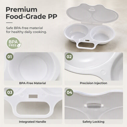 🥚 50% OFF NOW! ⏱️ Microwave Egg Cooker – Perfect poached eggs in 2 mins, no oil & splash-proof – Quick, healthy & mess-free breakfast 🌿